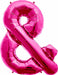 34-Inch Magenta Ampersand Symbol Balloon