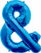 Blue Ampersand Symbol Balloon, 34 Inch