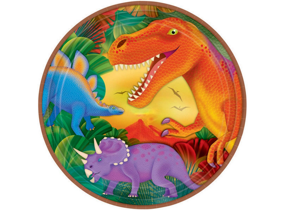 Prehistoric Dinosaurs 9 Inch Plates