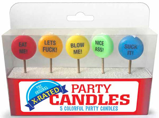 X-Rated Party Candles, Set of 5