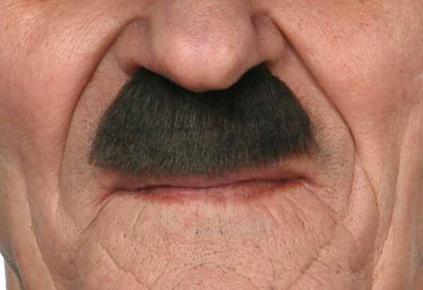 Dark Brown Self-Adhesive Costume Moustache, 6 x 2.5 cm