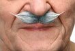 White and Grey Costume Moustache, 9 x 2 cm