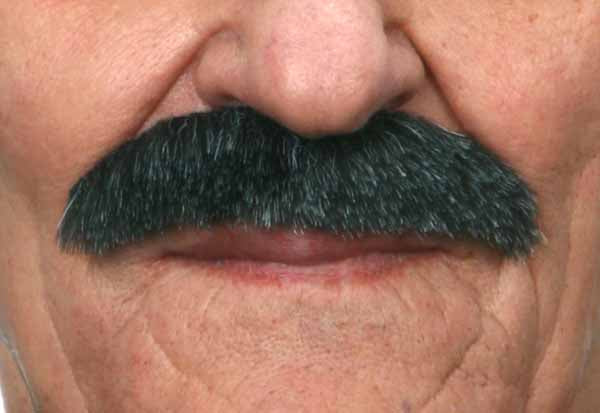 Black and Grey Clark Gable Self-Adhesive Costume Moustache