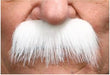 Off-White Faux Fur Costume Moustache, 8.5 x 4.5 cm