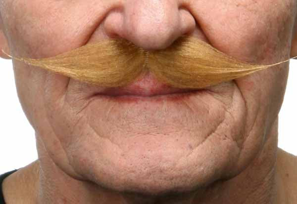Light Brown Costume Moustache, 14 x 2.5 cm