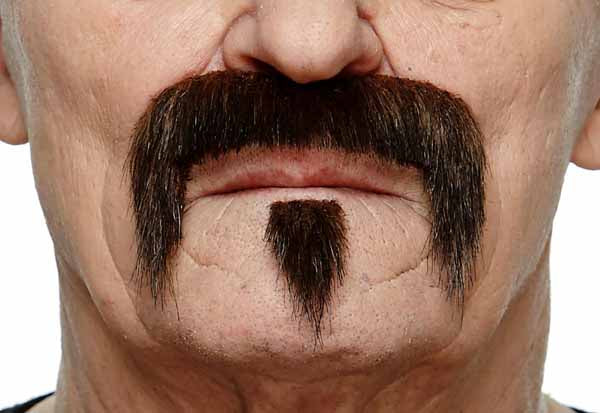 Brown Moustache Set with Red Flecks