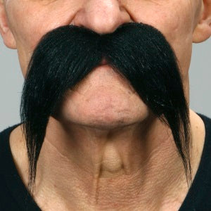 Large Black Self-Adhesive Costume Moustache