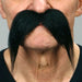 Large Black Self-Adhesive Costume Moustache