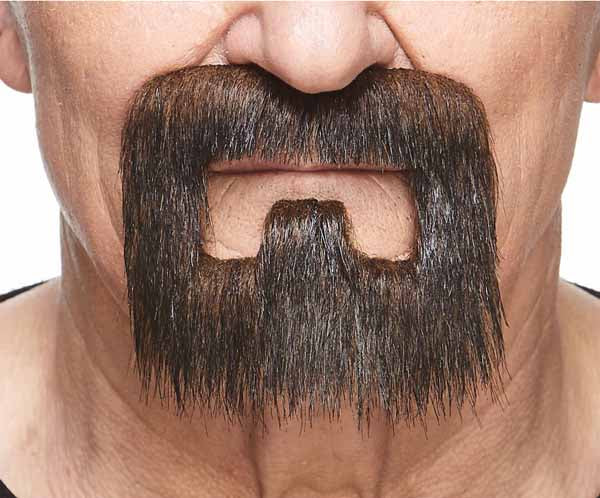 GOATEE BROWN/RED 4.1" X 3.7"