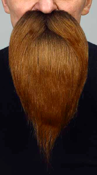 Medium Brown Costume Beard, 14.5 x 27 cm