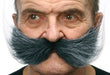 European Self-Adhesive Moustache in Black and Grey