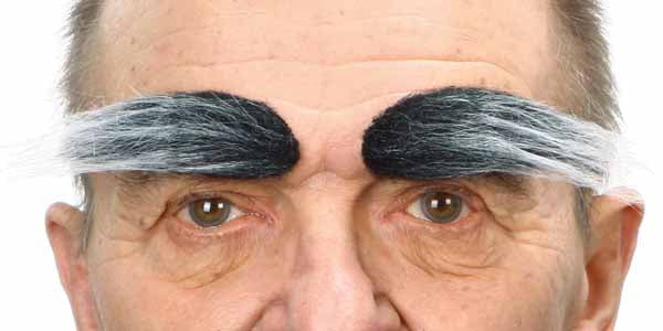EYEBROW BLACK/GREY 6CM X 2.5CM