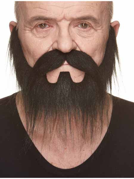 Black Nomad Fake Mustache and Beard