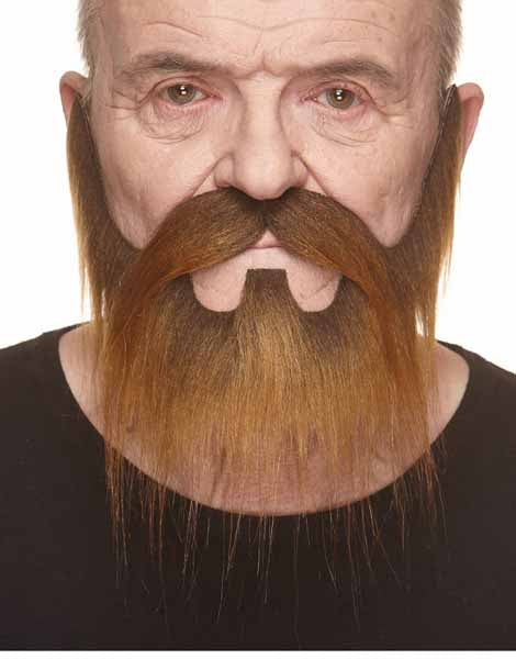 Medium Brown Costume Beard, 9.8 x 7.4 cm