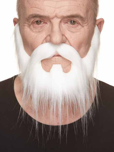 White Costume Beard, 9.8 cm x 7.4 cm