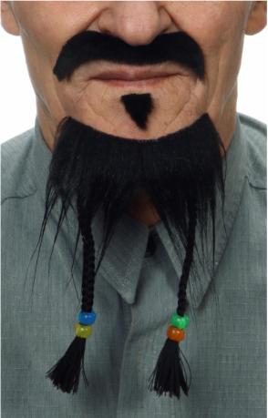 Black Pirate Moustache and Beard Set
