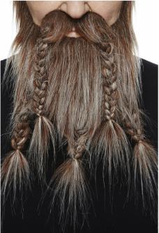 Two-Tone Brown Braided Viking Costume Beard