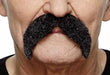 Black and Grey Costume Moustache, 11 x 6 cm