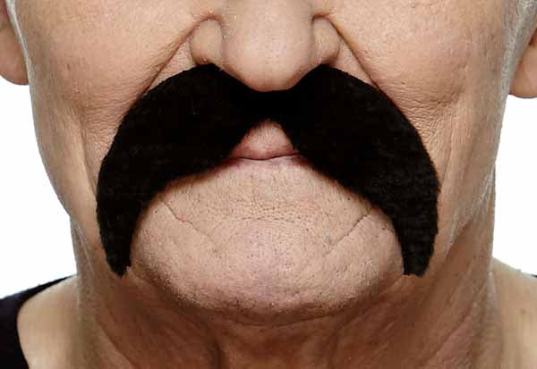 Black Costume Moustache, 2 x 7 cm
