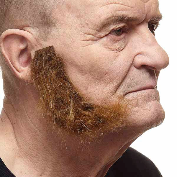 Medium Brown Costume Sideburns