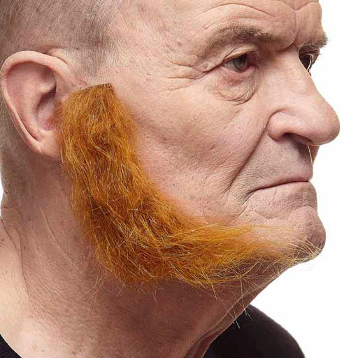 Strawberry Red L-Shaped Self-Adhesive Sideburns, 6 Pieces