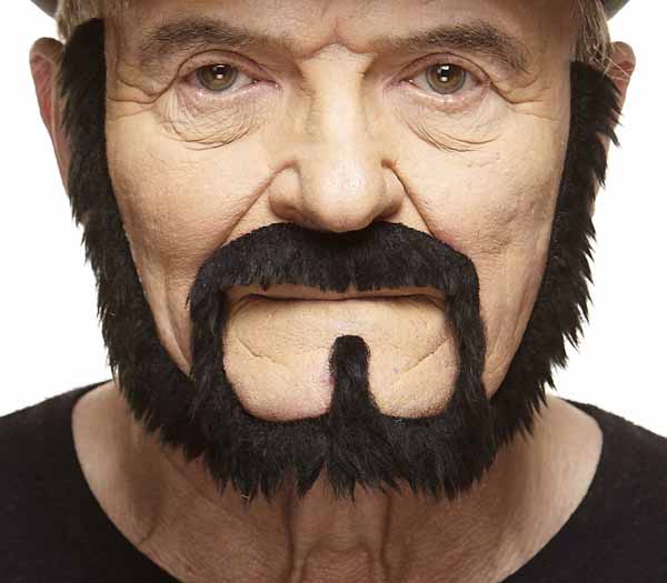MOUSTACHE & BEARD BLACK 21 X 13 CM