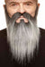 Long Black and Grey Wizard Beard and Moustache
