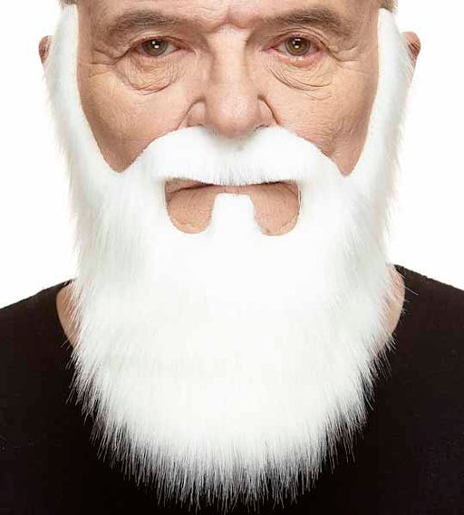 Off-White Costume Moustache and Beard, 24 x 24 cm