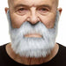 MOUSTACHE & BEARD WH ITE/GREY 24CM X 17CM