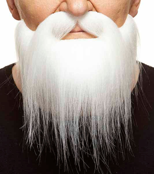 White Costume Moustache and Beard, 21 x 20 cm