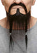 Black Pirate Moustache and Braided Beard Set