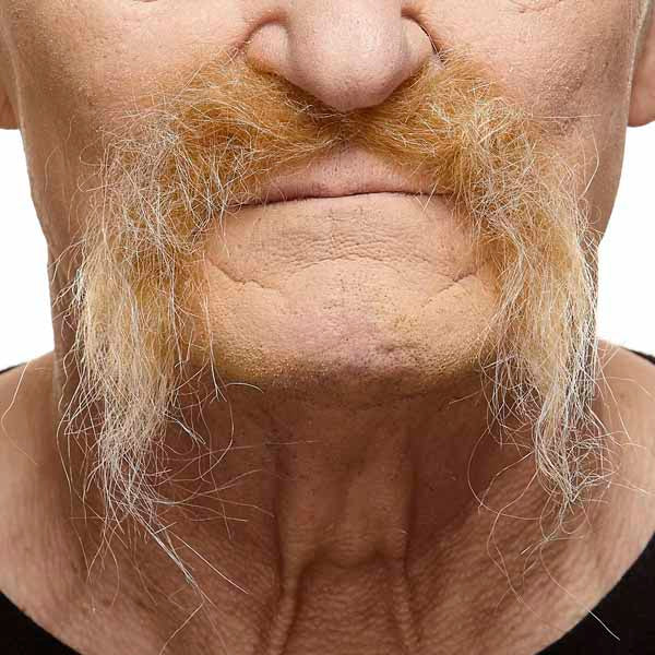 Blonde Fu Manchu Self-Adhesive Moustache