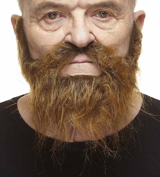 Medium Brown Moustache and Beard Costume Accessory