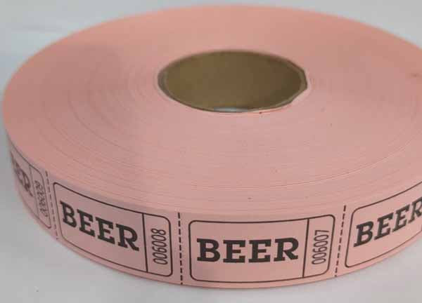 ROLL TICKETS 2000 BEER PINK