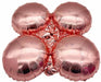 8-Inch Metallic Rose Gold Foil Quad Balloon
