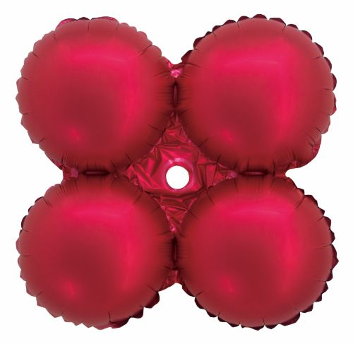 17 Inch Matte Red Foil Quad Balloon