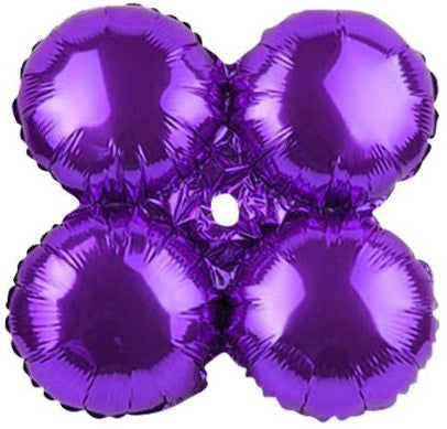 17 Inch Purple Foil Quad Balloon
