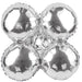 8-Inch Silver Foil Quad Balloon