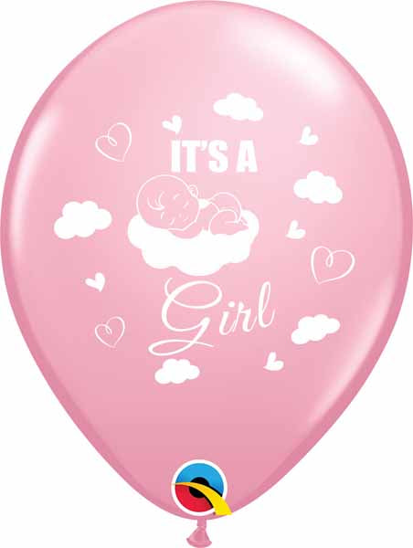 ITS A GIRL 11" 2-SD PINK 50/BG