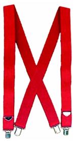 Heavy Duty Red Santa Suspenders