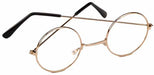 Adult Round Gold Santa Costume Glasses