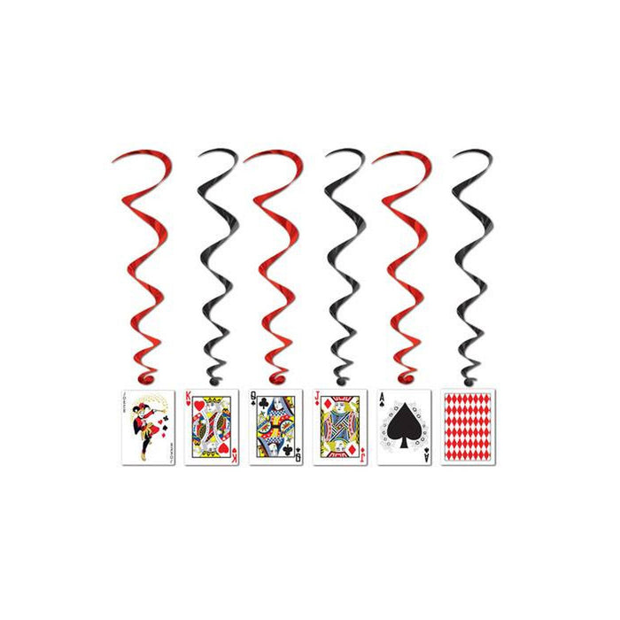 Add A Festive Twist With Playing Card Whirls 5/Pk 3'4"