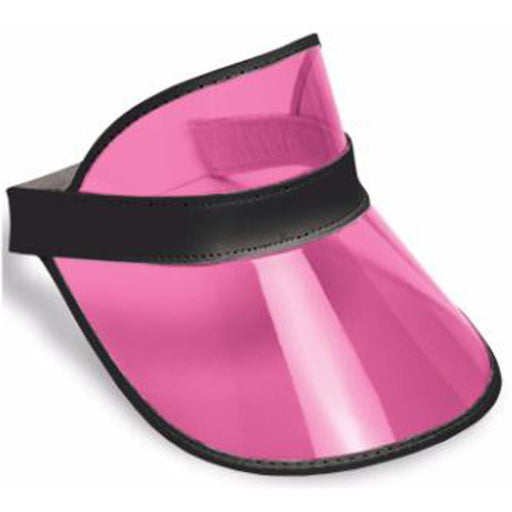 Adjust. Clear Cerise Plastic Dealer Visor