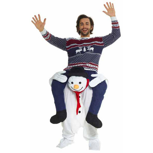 "Adult Snowman Piggyback Costume By Morph"