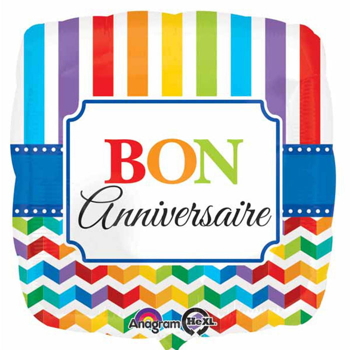 "Anniversaire Stripe Chevron Napkins - Pack Of 40 (18"H)"