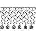 Sleek "50" Birthday Whirls Stylish Decor for Milestone Celebrations (12/Pk)