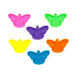 Assorted Neon Butterfly Paper Clips - 50 Pack.