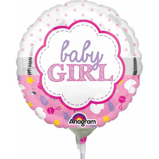 Baby Girl Scallop Mylar Balloon (9 Inches)
