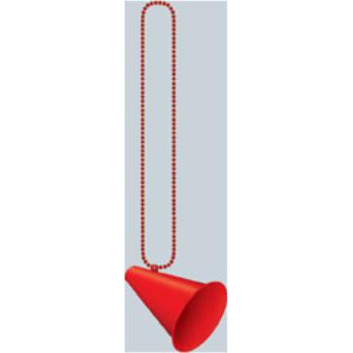 "Beads Megaphone Medallion - Red"