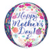 Mother's Day Beautiful Floral Orbz 16″ Balloon (3/Pk)